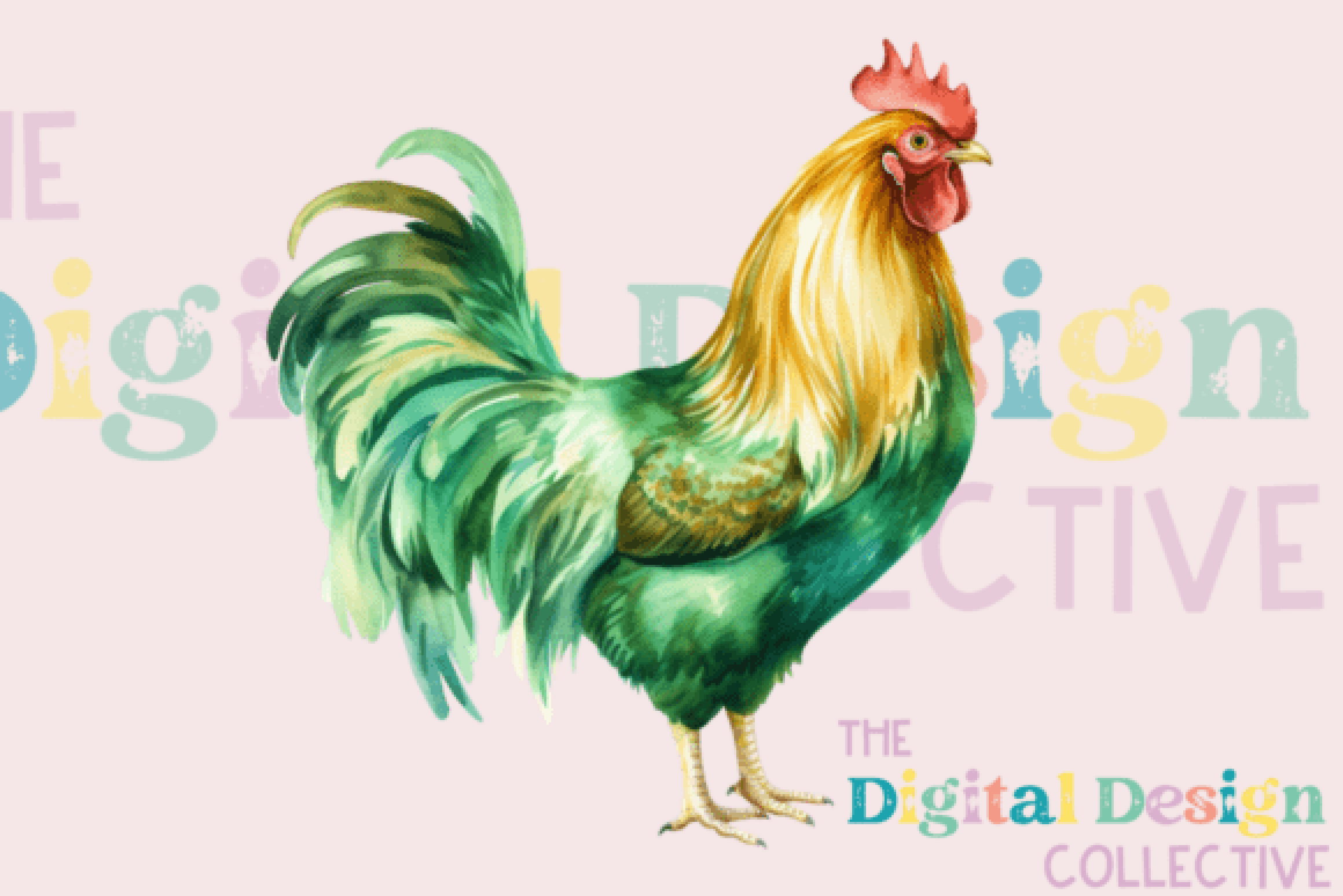 St. Patrick's Day Farm Chickens Clipart Bundle