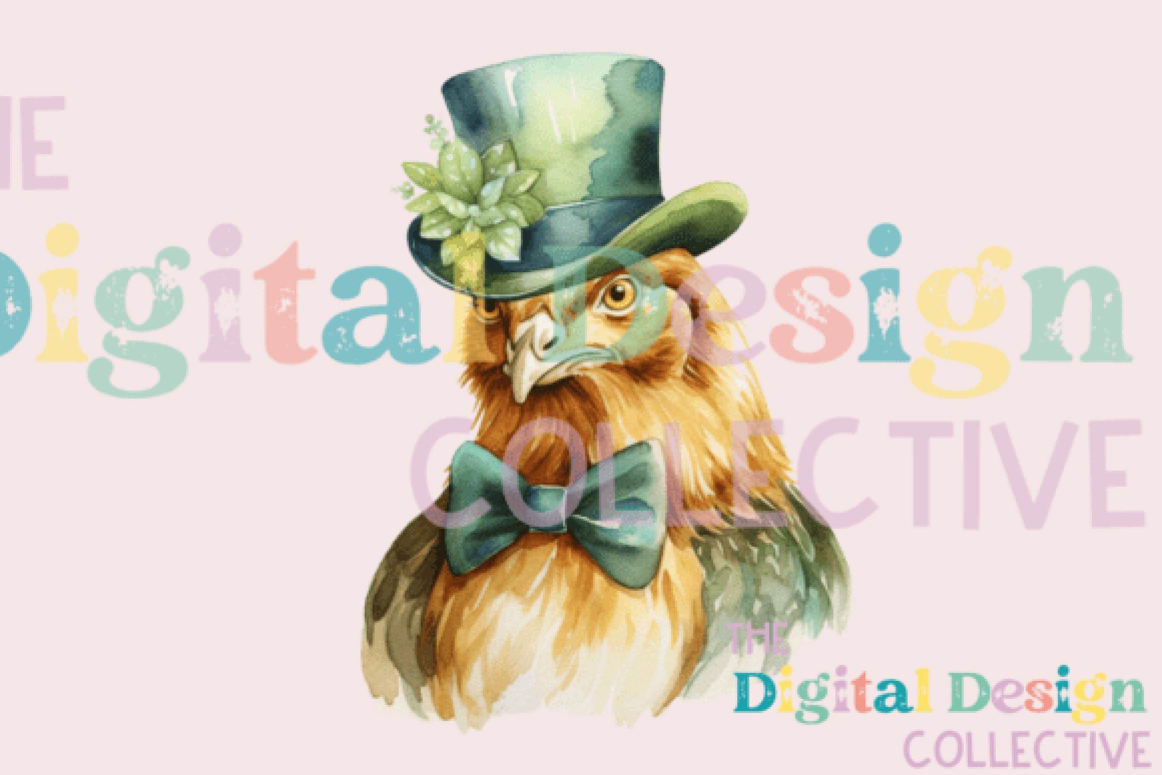 St. Patrick's Day Farm Chickens Clipart Bundle