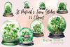 Unique St Patrick's Day Snow Globes Clipart Bundle