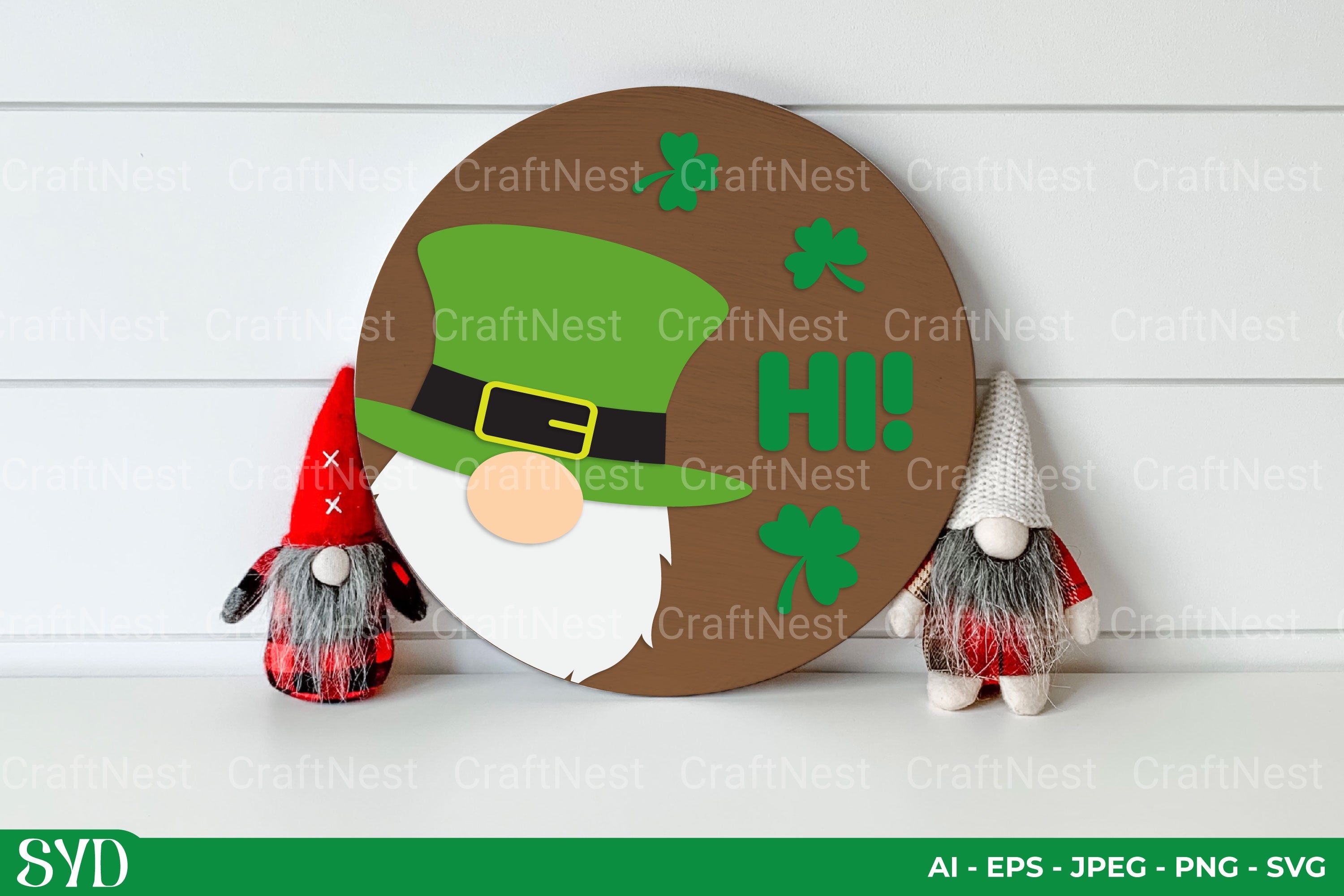 St. Patrick's Day Round Sign SVG Clipart Bundle