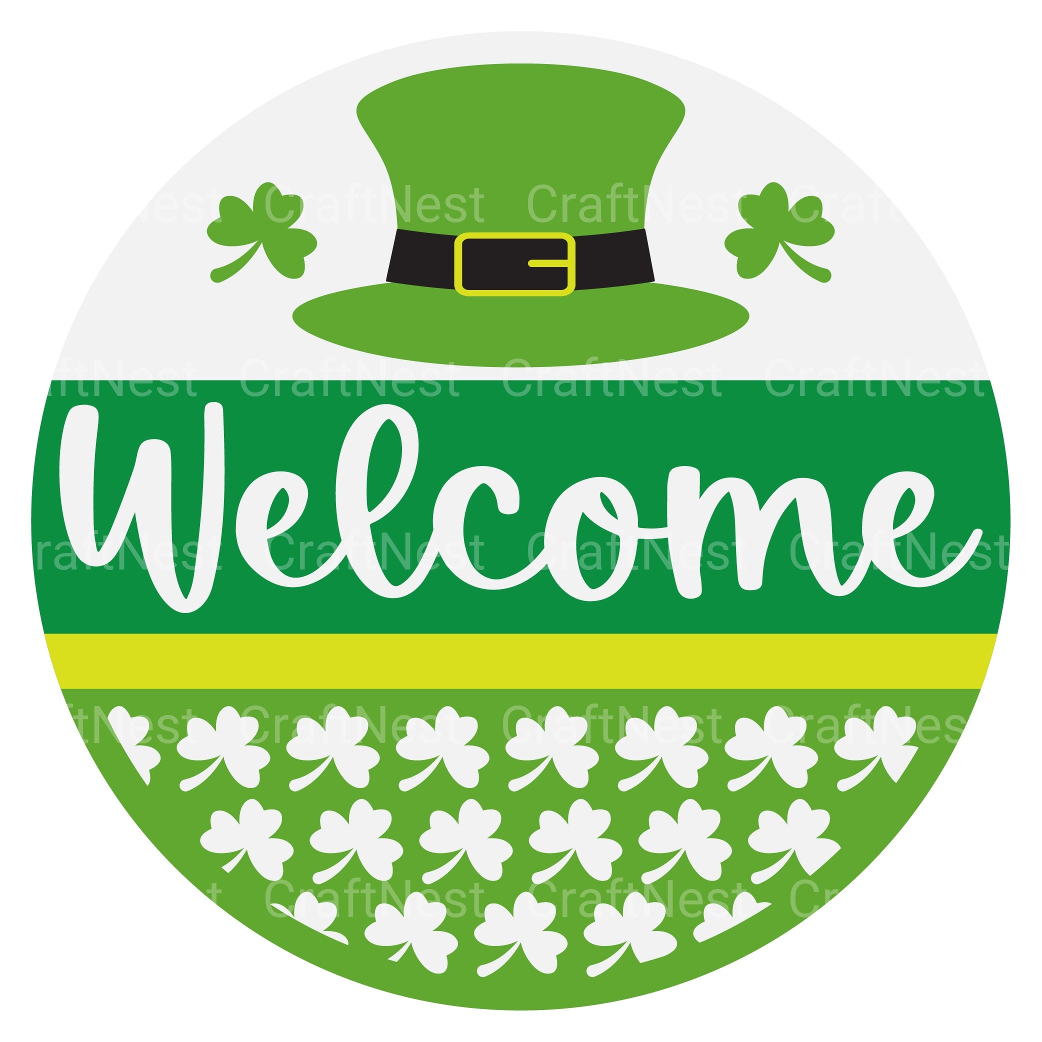 St. Patrick's Day Round Sign SVG Clipart Bundle