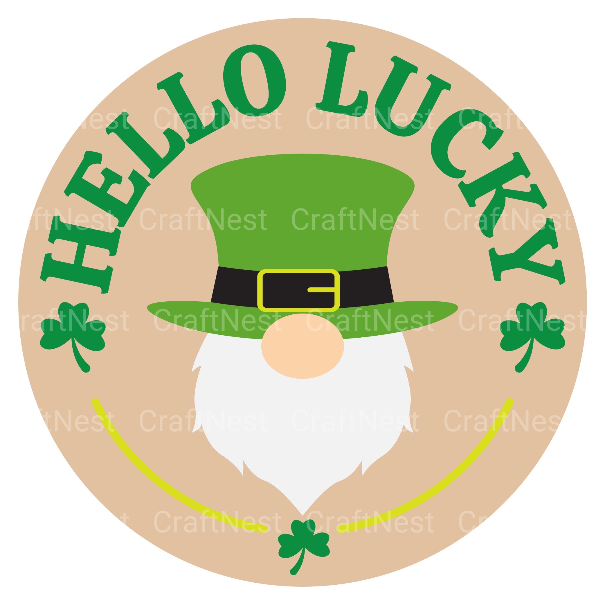St. Patrick's Day Round Sign SVG Clipart Bundle