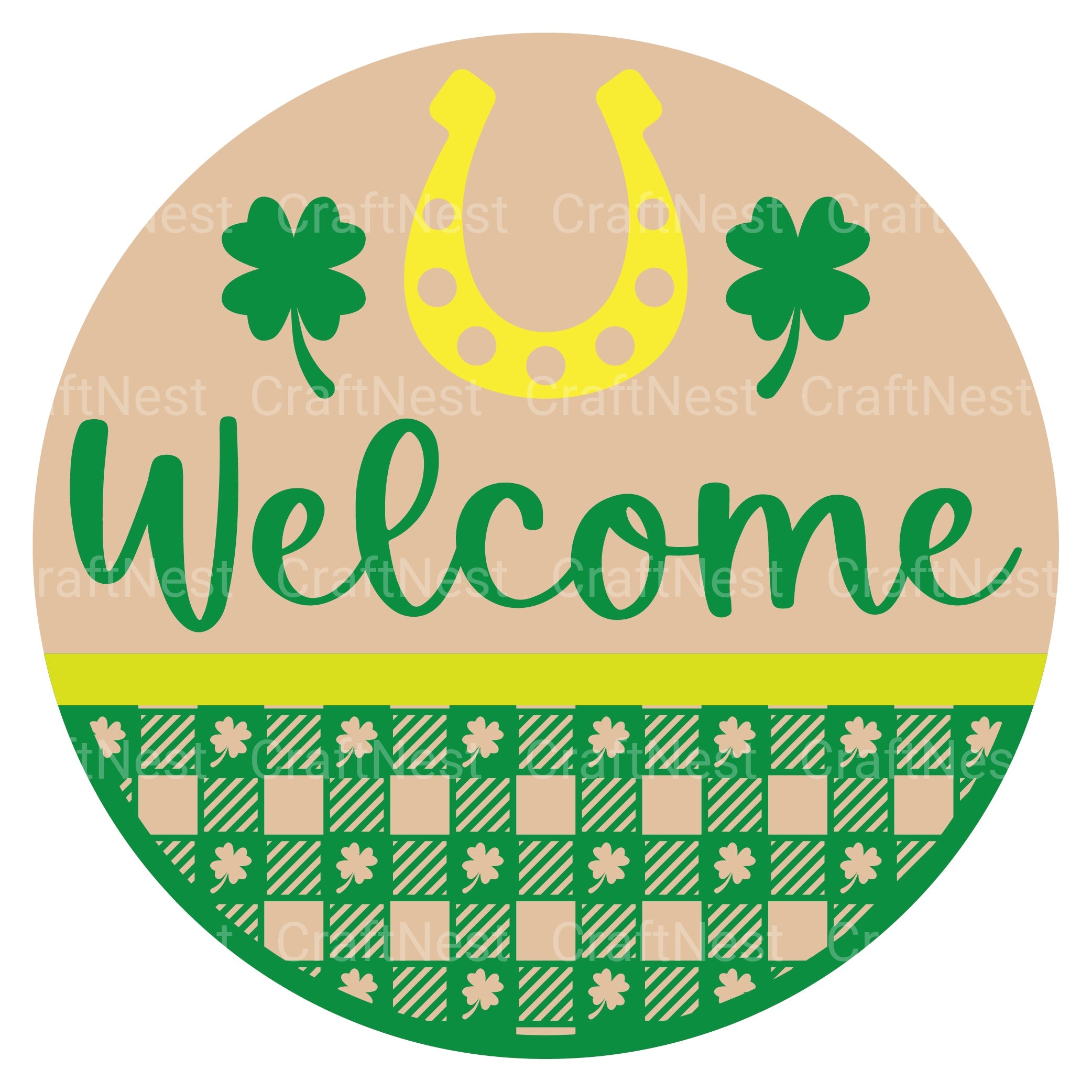 St. Patrick's Day Round Sign SVG Clipart Bundle
