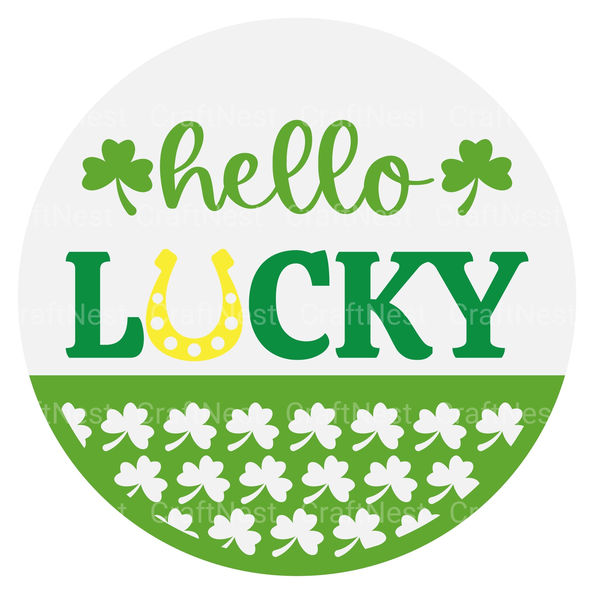 St. Patrick's Day Round Sign SVG Clipart Bundle