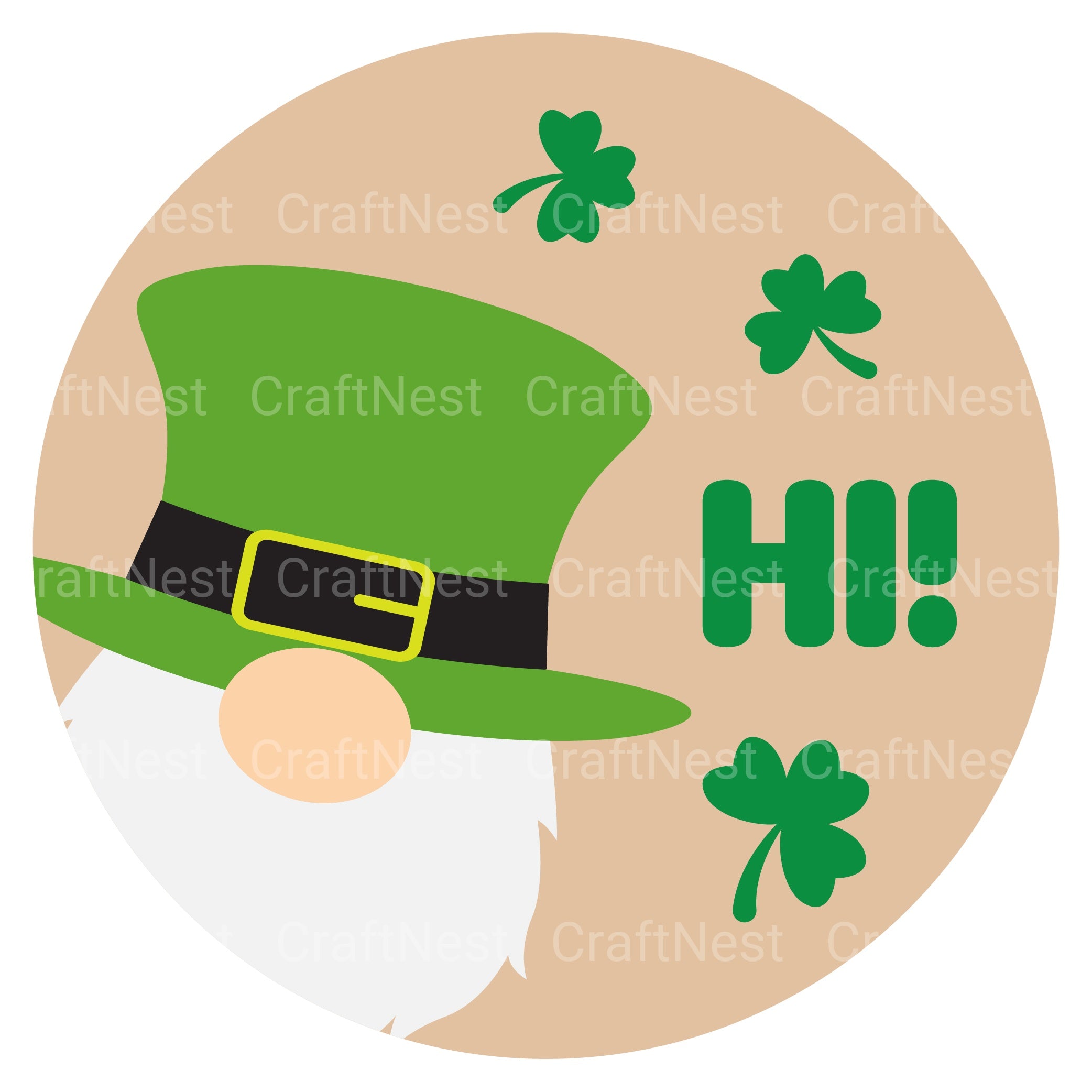 St. Patrick's Day Round Sign SVG Clipart Bundle
