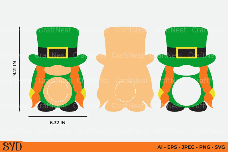 St Patrick's Gnome Candy Dome SVG Bundle - CraftNest - Digital Crafting and Art
