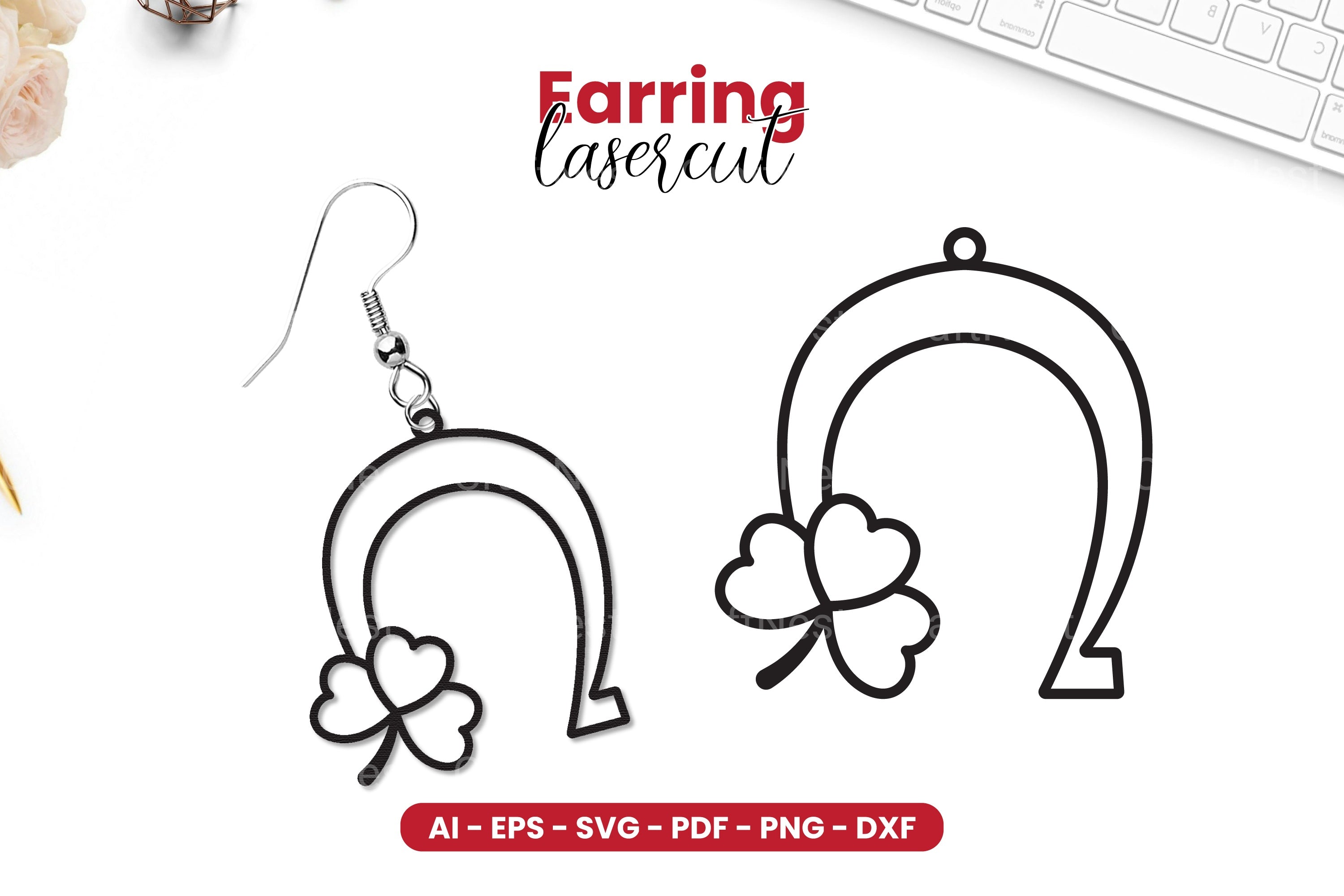 St Patrick's Day Earring Lasercut SVG Bundle