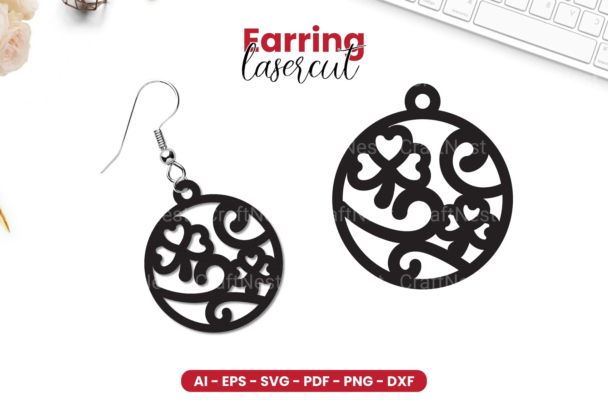 St Patrick's Day Earring Lasercut SVG Bundle - CraftNest - Digital Crafting and Art