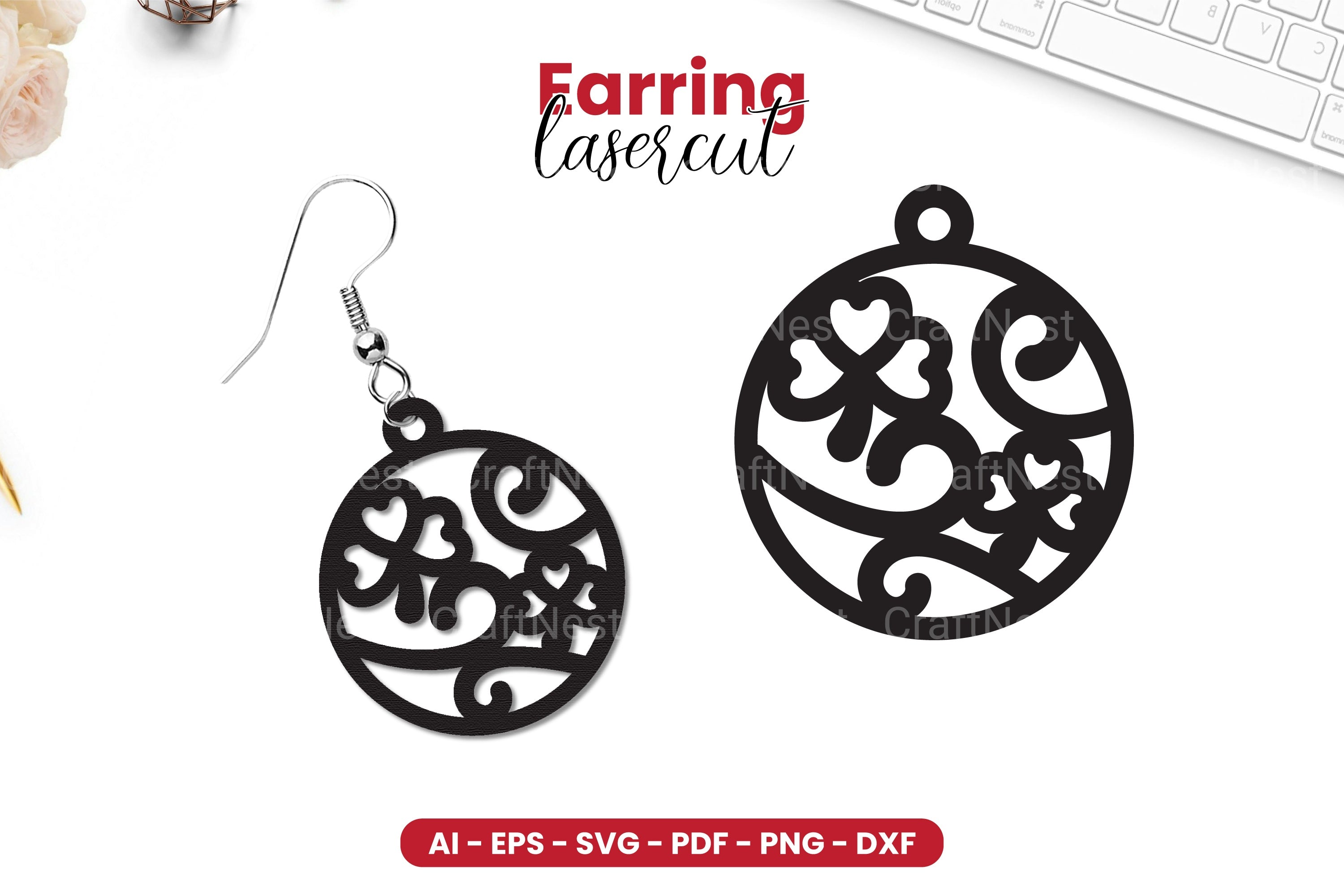 St Patrick's Day Earring Lasercut SVG Bundle