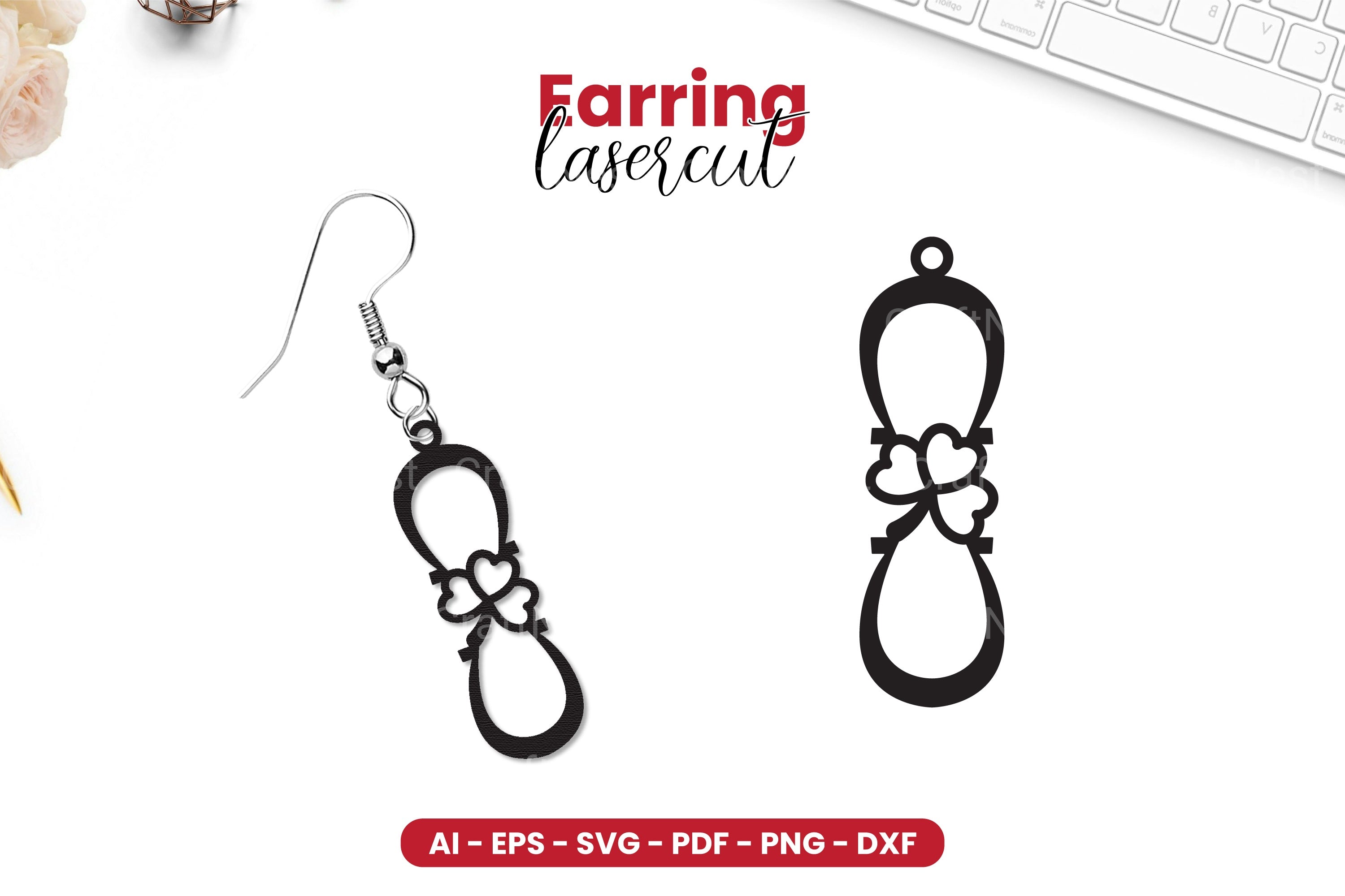 St Patrick's Day Earring Lasercut SVG Clipart Bundle