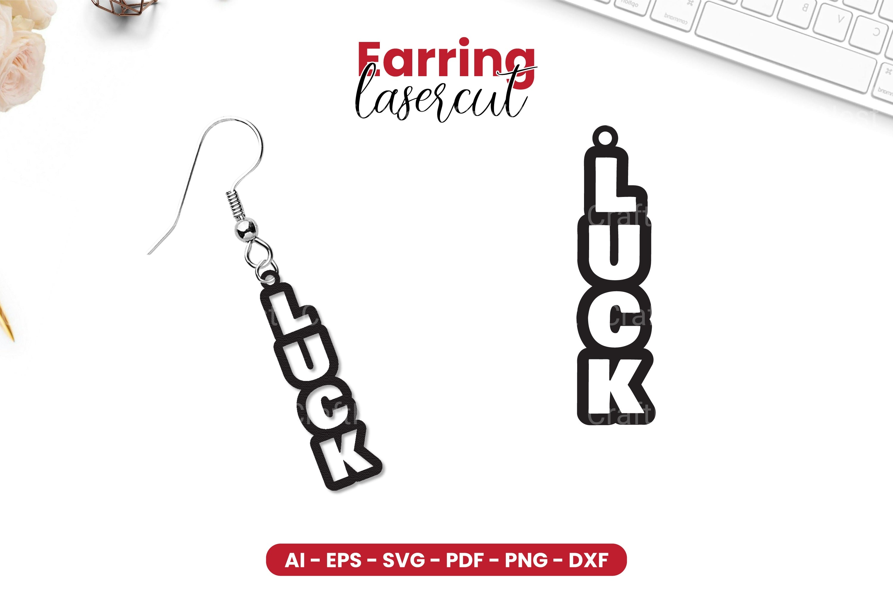 St Patrick's Day Earring Lasercut SVG Clipart Bundle