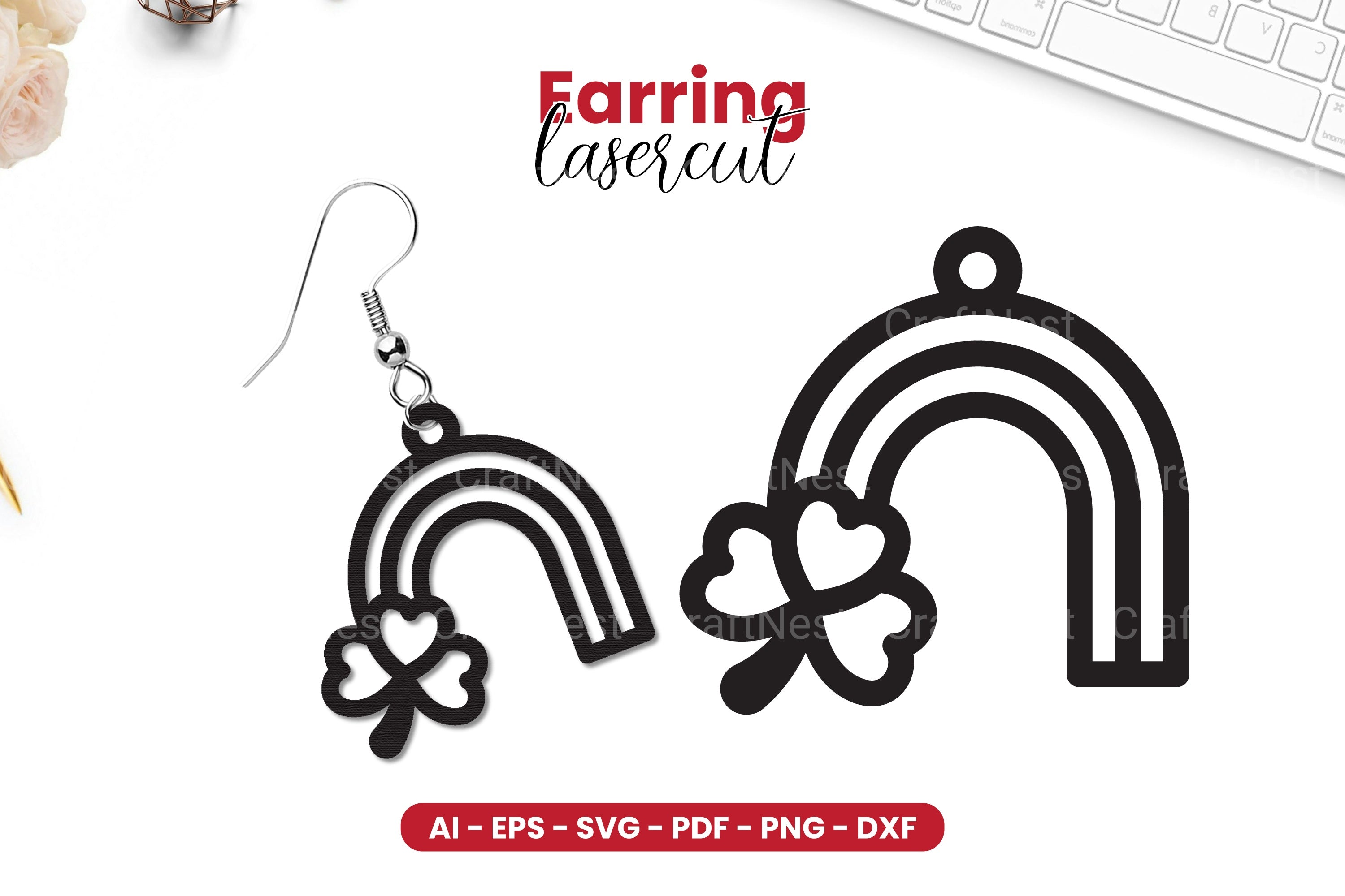 St Patrick's Day Earring Lasercut SVG Bundle