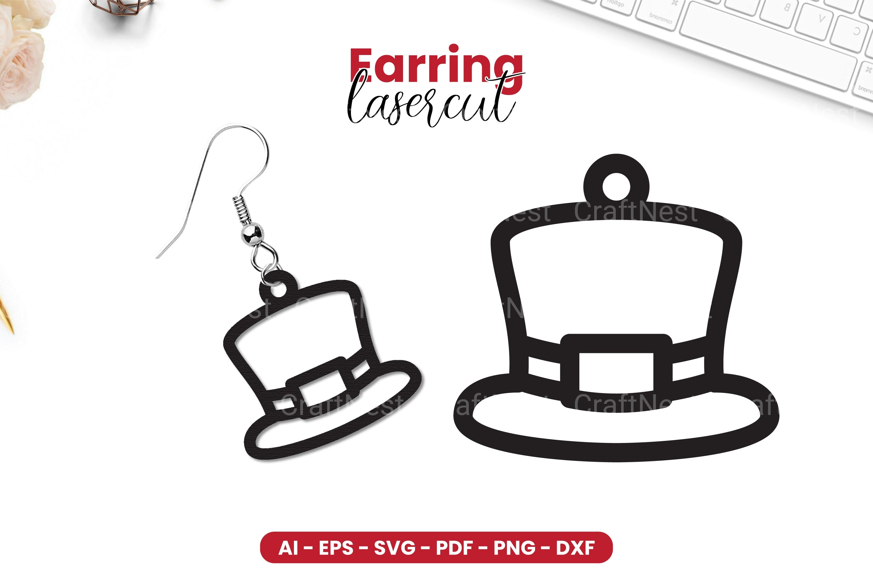 St Patrick's Day Earring Lasercut SVG Clipart Bundle