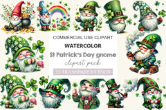 St Patrick's Day Gnome Clipart Bundle 3 - CraftNest - Digital Crafting and Art