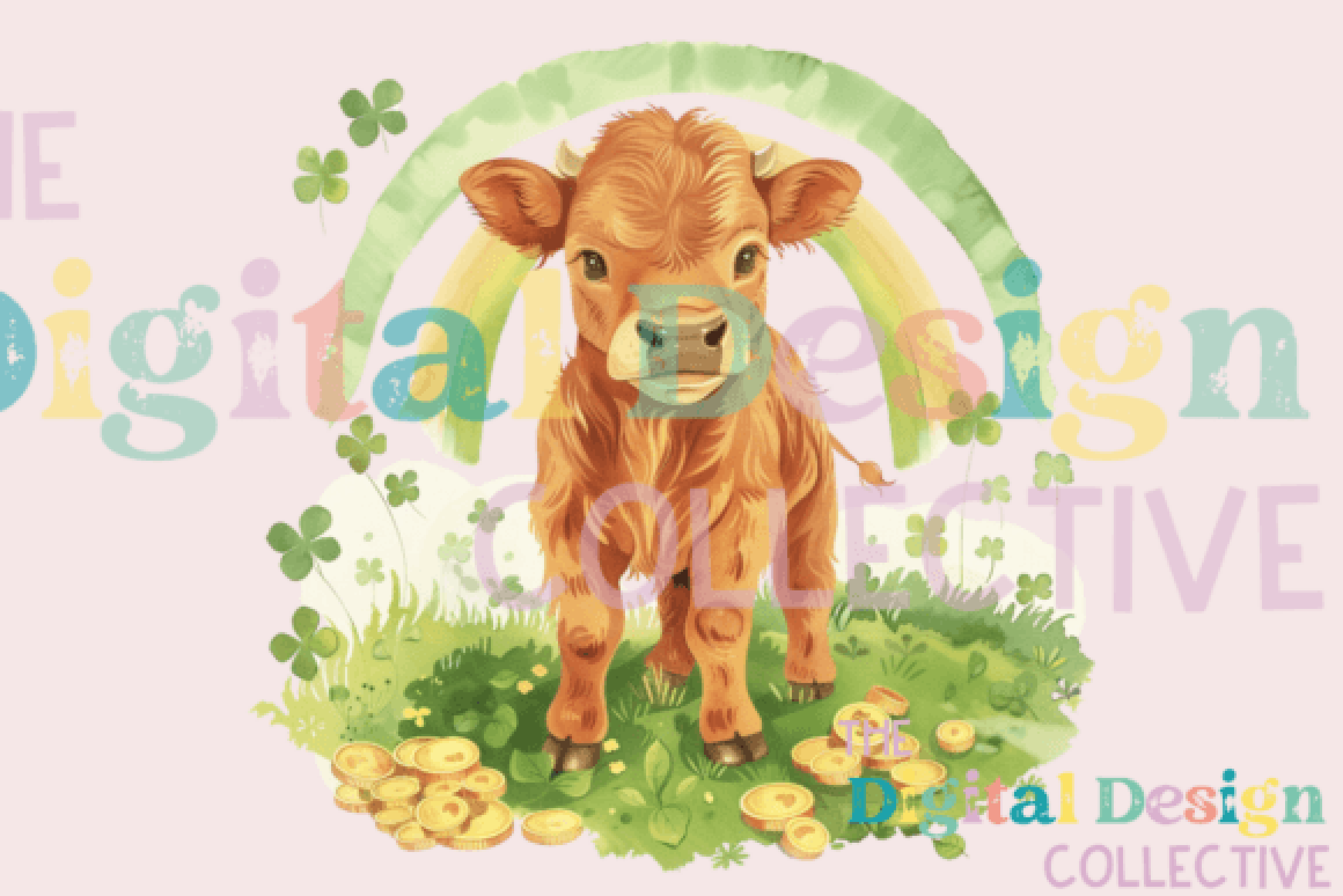 St. Patrick's Day Cow Clipart Bundle