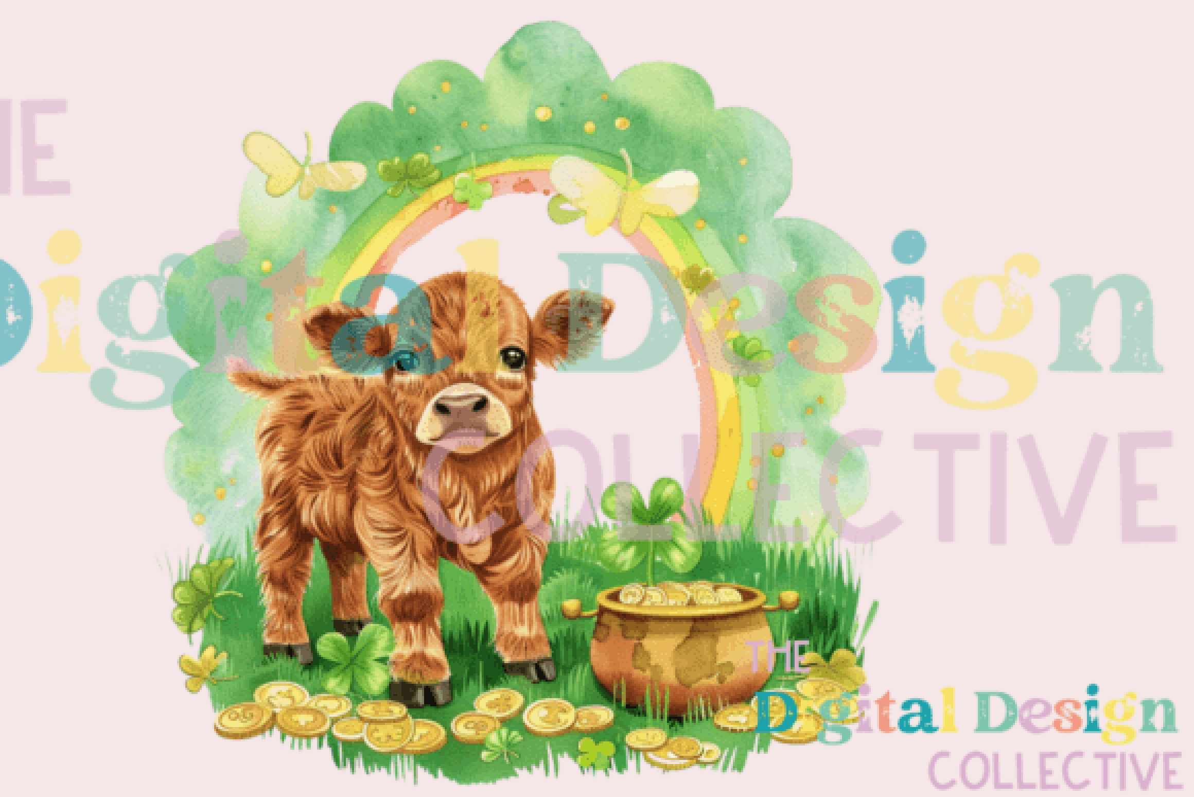 St. Patrick's Day Cow Clipart Bundle