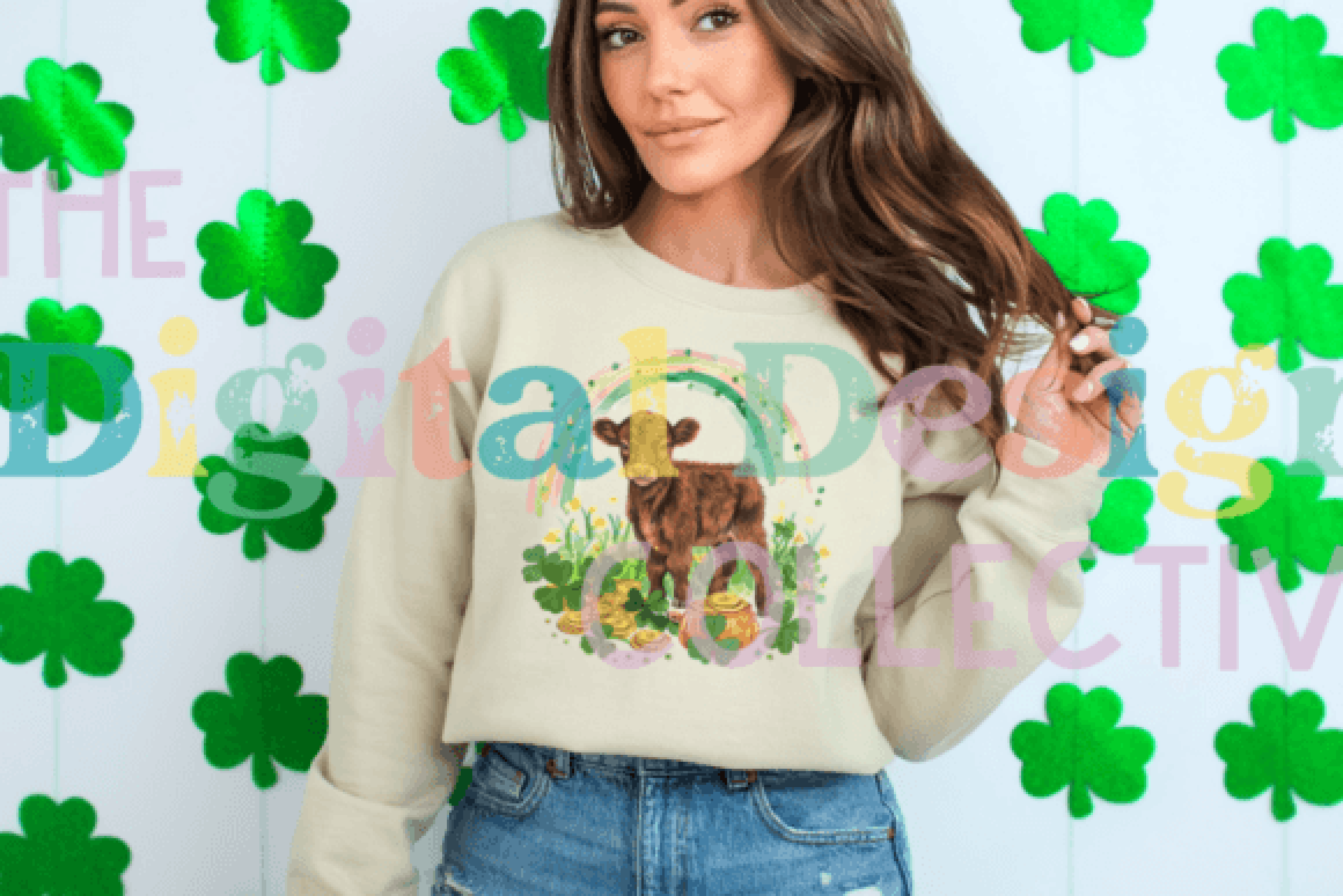 St. Patrick's Day Cow Clipart Bundle