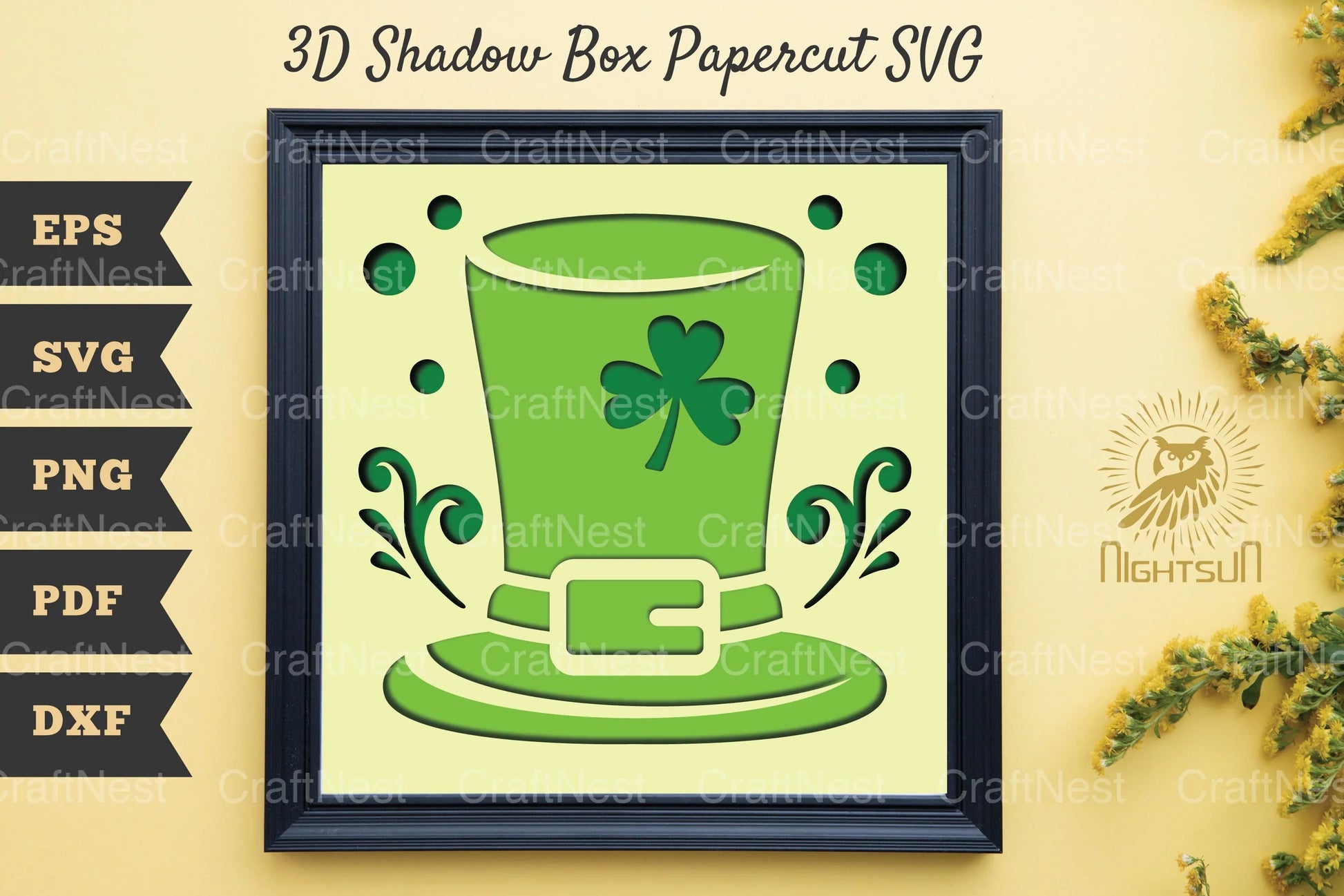 St Patrick's Day Hat 3D Shadow Box Clipart Bundle - CraftNest - Digital Crafting and Art
