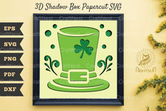 St Patrick's Day Hat 3D Shadow Box Clipart Bundle - CraftNest - Digital Crafting and Art