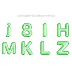 St Patrick' Foil Alphabet Balloon Clipart - CraftNest - Digital Crafting and Art