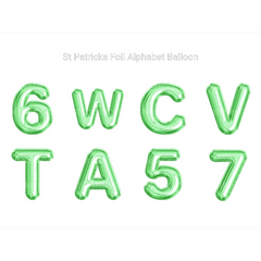 St Patrick' Foil Alphabet Balloon Clipart - CraftNest - Digital Crafting and Art