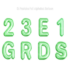 St Patrick' Foil Alphabet Balloon Clipart - CraftNest - Digital Crafting and Art