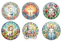 Stained Glass Easter Clipart Bundle 2 - CraftNest - Digital Crafting and Art