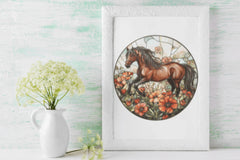 Stained Glass Horses Clipart Bundle - CraftNest - Digital Crafting and Art