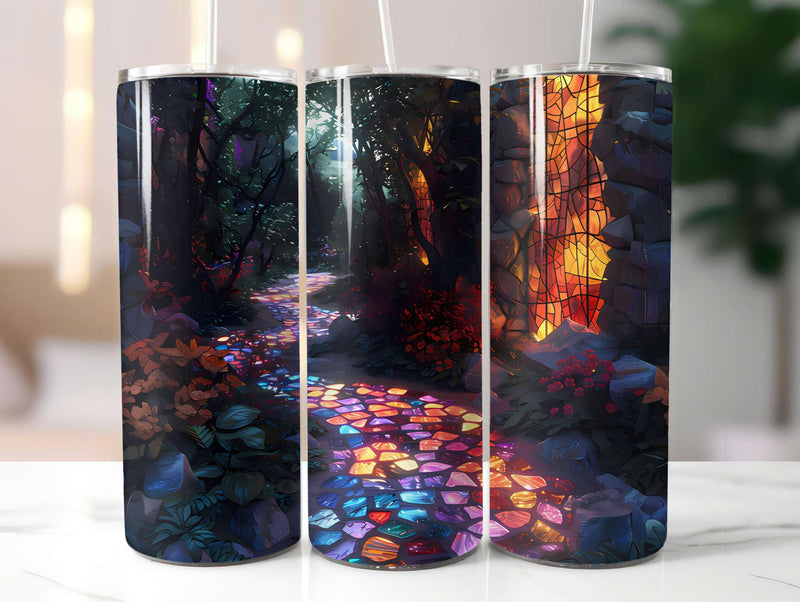 Stained Glass Summer 1 Tumbler Wrap - CraftNest - Digital Crafting and Art