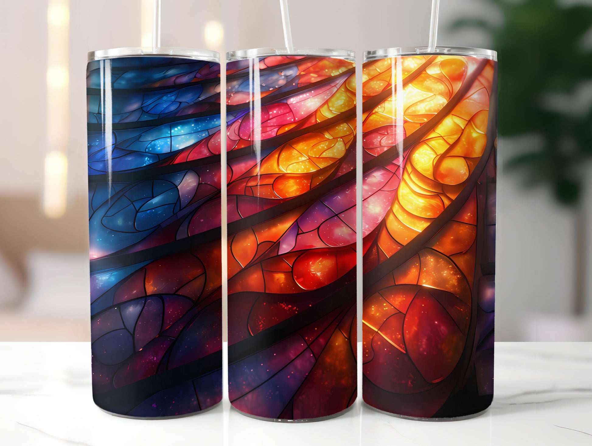 Stained Glass Easter 1 Tumbler Wrap - CraftNest