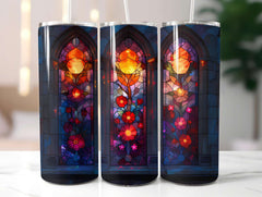 Stained Glass Summer 3 Tumbler Wrap - CraftNest - Digital Crafting and Art