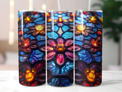 Stained Glass Summer 4 Tumbler Wrap - CraftNest - Digital Crafting and Art