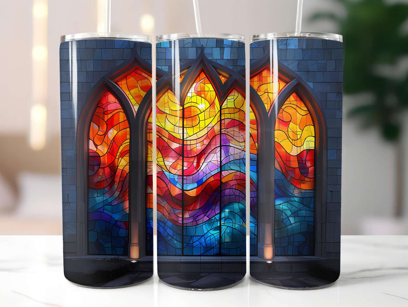 Stained Glass Summer 4 Tumbler Wrap - CraftNest - Digital Crafting and Art