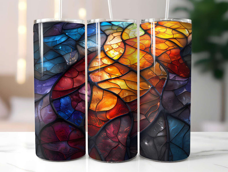 Stained Glass Summer 4 Tumbler Wrap - CraftNest - Digital Crafting and Art