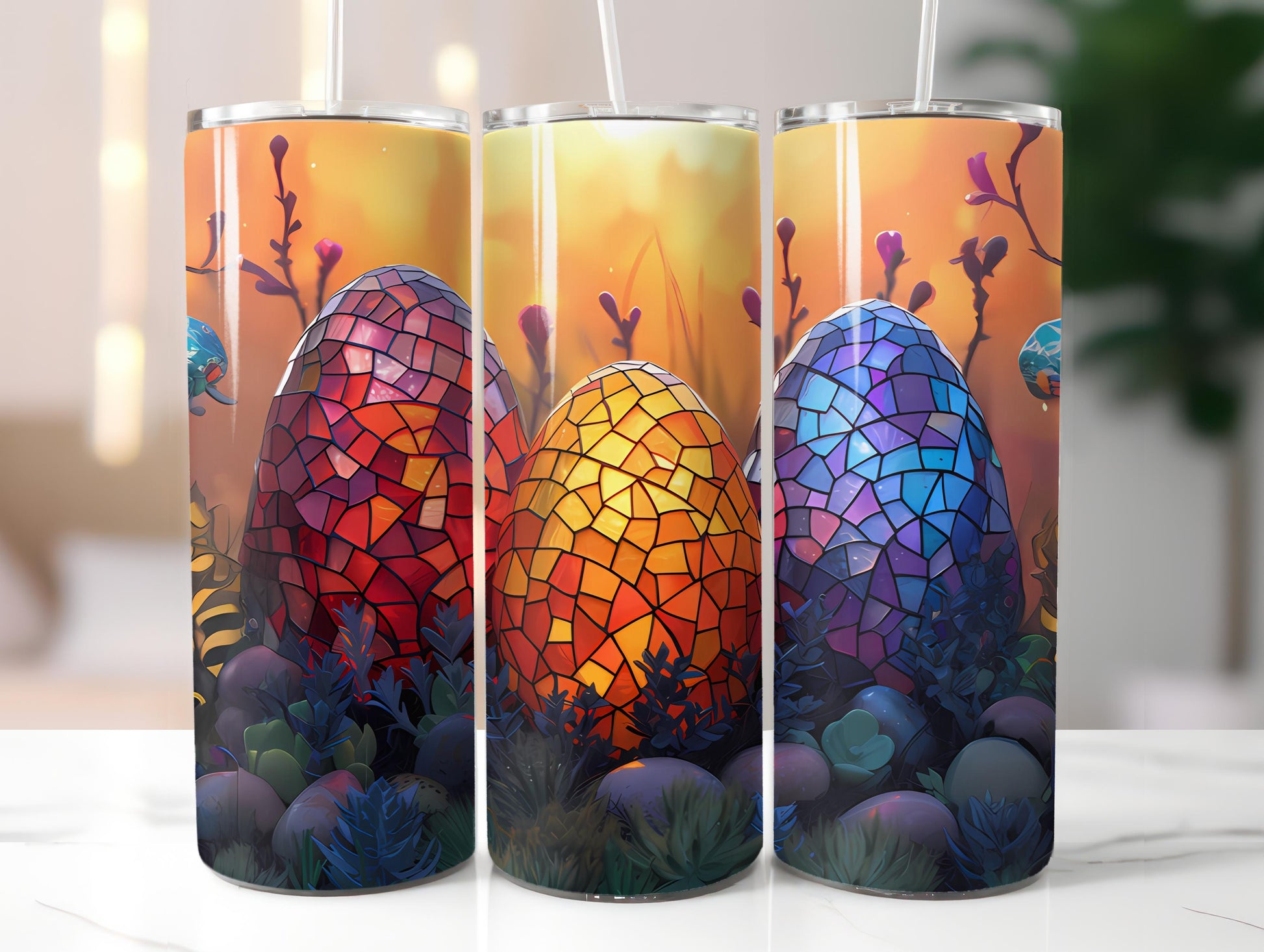 Stained Glass Easter 1 Tumbler Wrap - CraftNest