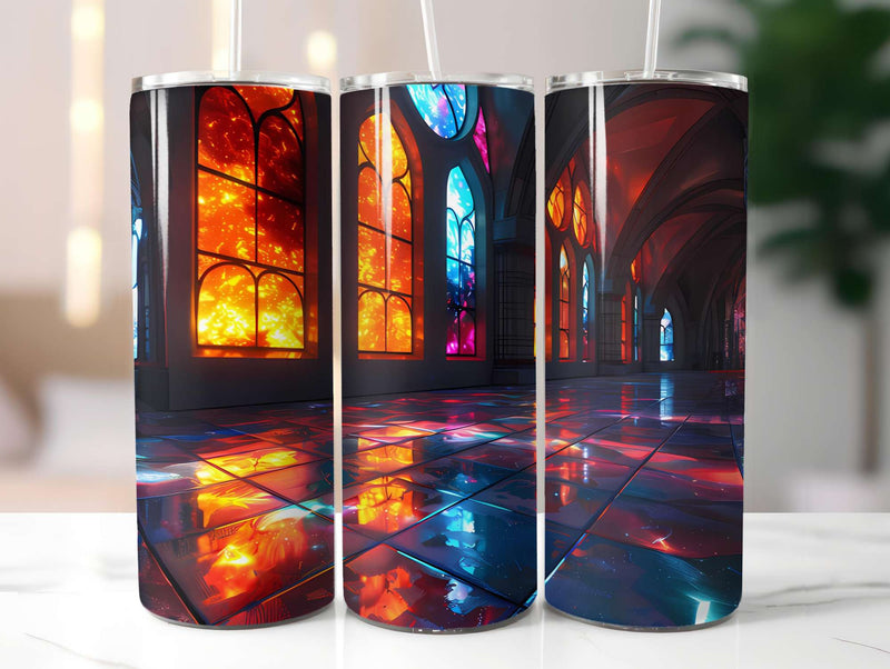 Stained Glass Summer 1 Tumbler Wrap - CraftNest - Digital Crafting and Art