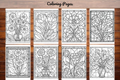 180 Stained Glass Flower Coloring Book - CraftNest - Digital Crafting and Art