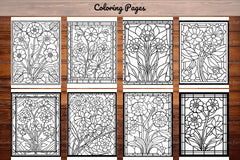 180 Stained Glass Flower Coloring Book - CraftNest - Digital Crafting and Art