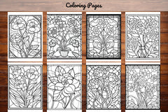 180 Stained Glass Flower Coloring Book - CraftNest - Digital Crafting and Art