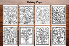 180 Stained Glass Flower Coloring Book - CraftNest - Digital Crafting and Art