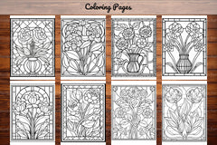 180 Stained Glass Flower Coloring Book - CraftNest - Digital Crafting and Art