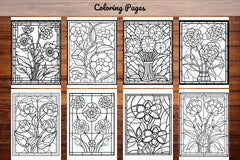 180 Stained Glass Flower Coloring Book - CraftNest - Digital Crafting and Art
