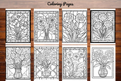 180 Stained Glass Flower Coloring Book - CraftNest - Digital Crafting and Art