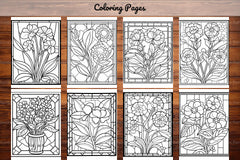 180 Stained Glass Flower Coloring Book - CraftNest - Digital Crafting and Art