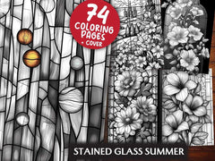 Stained Glass Summer Coloring Books - CraftNest - Digital Crafting and Art