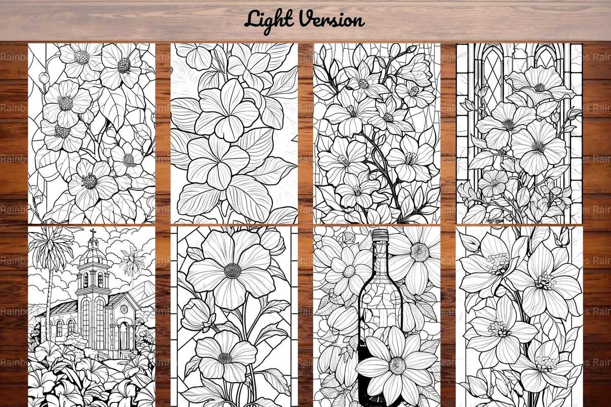 Stained Glass Summer Coloring Books - CraftNest - Digital Crafting and Art