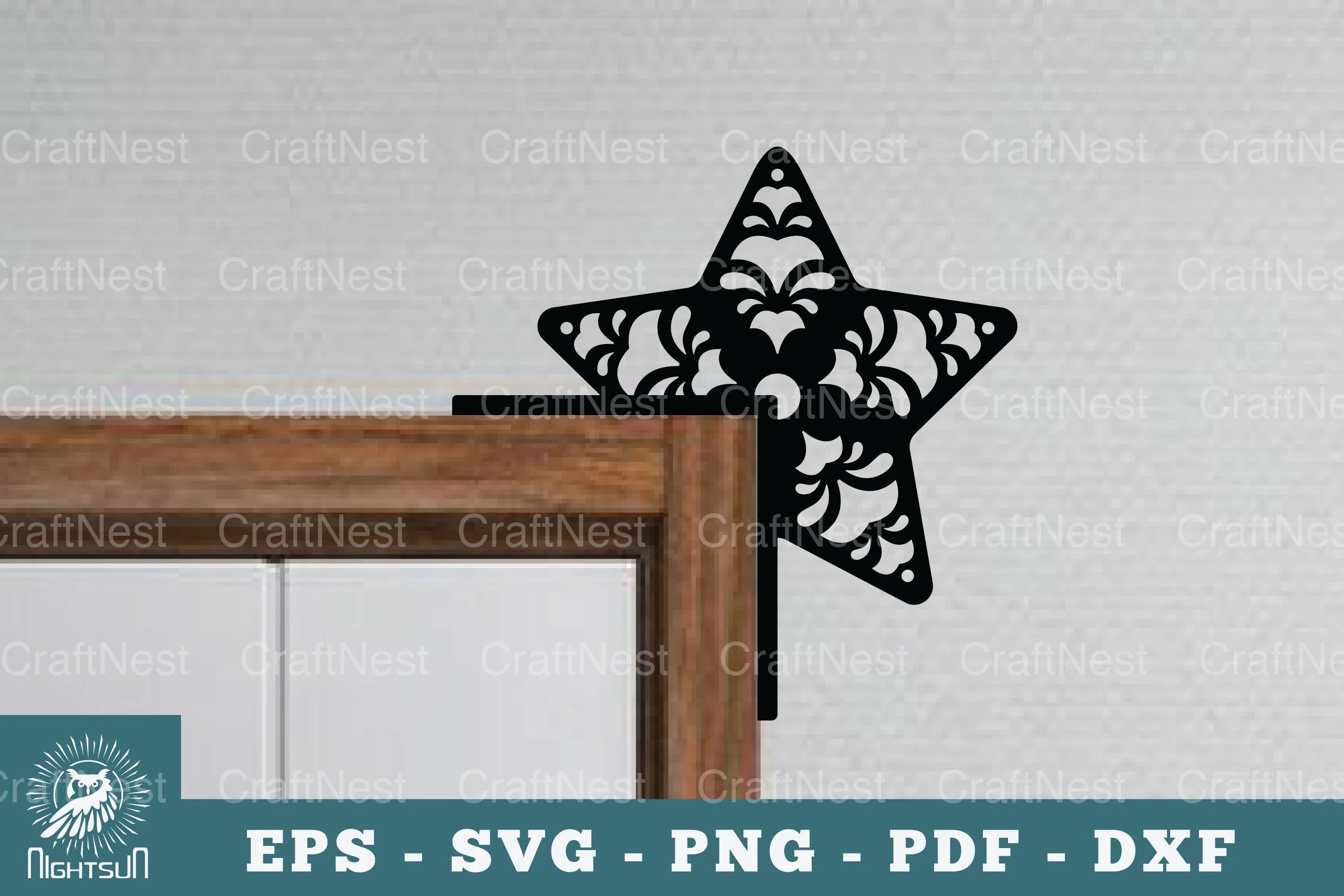 Star Door Corner Lasercut Design Bundle - CraftNest - Digital Crafting and Art