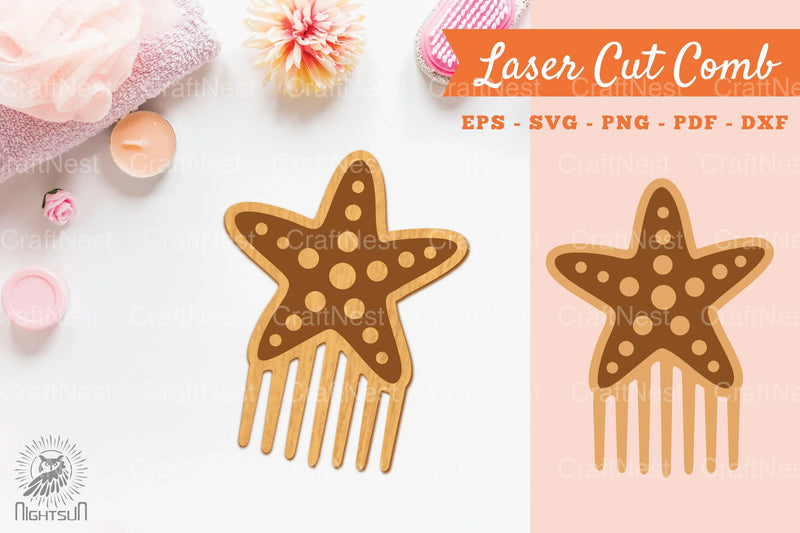 Starfish Laser Cut Comb Clipart Bundle - CraftNest - Digital Crafting and Art