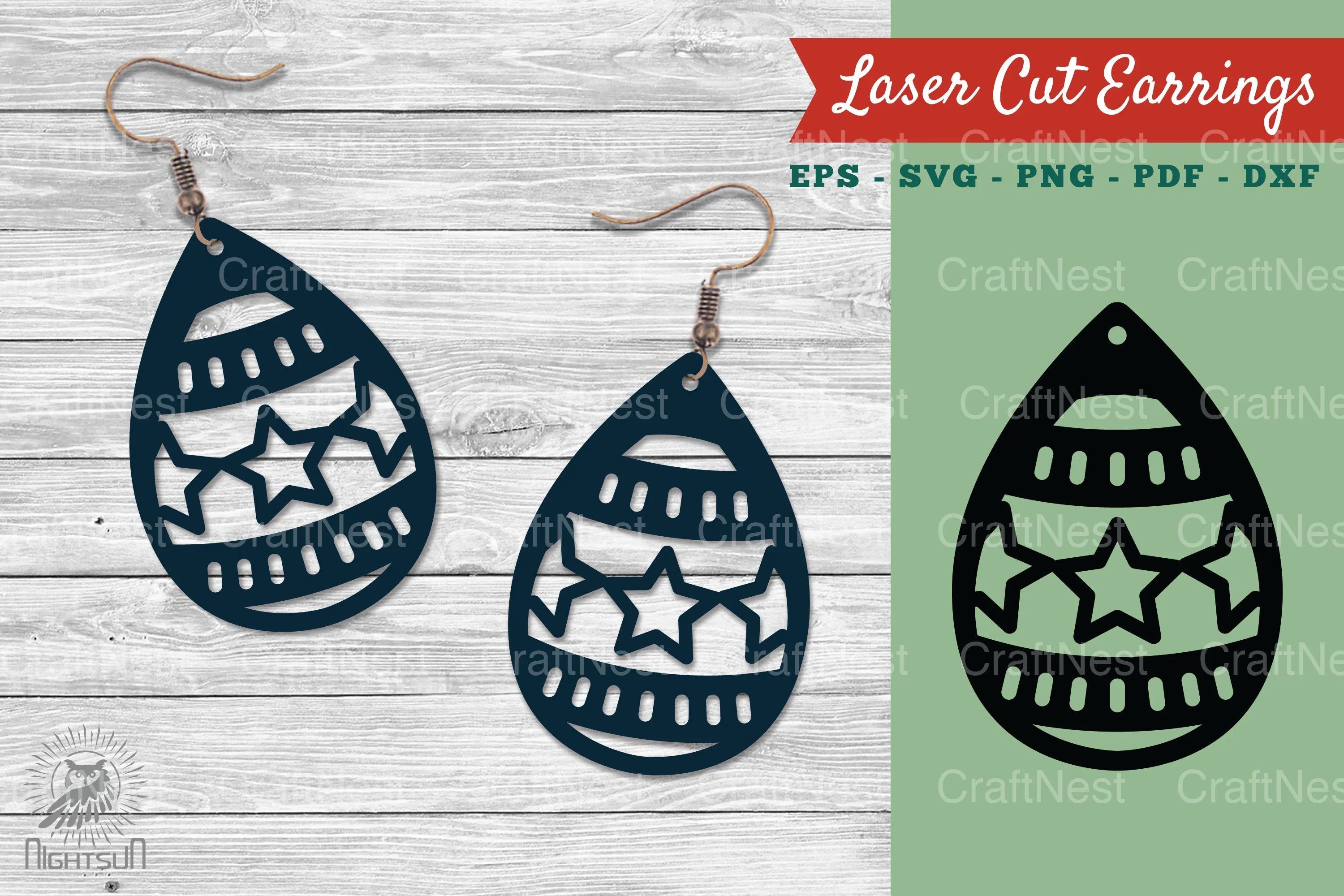Stars Earrings Design Clipart Bundle - CraftNest - Digital Crafting and Art
