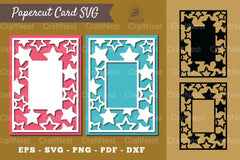 Stars Papercut Card SVG Bundle - CraftNest - Digital Crafting and Art